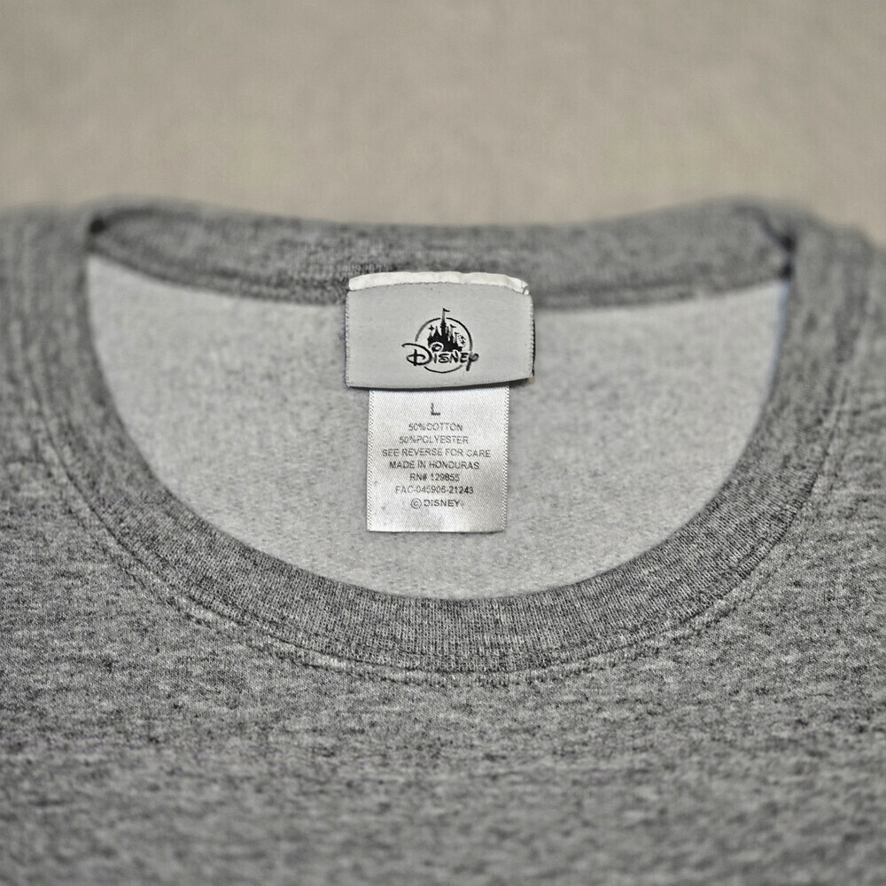 Walt Disney World 1971 Mickey Mouse Gray Sweatshirt Unisex Retro Style Size L - Picture 2 of 7